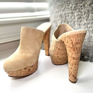 KORS Tall Suede Mule. Goes with so much! Maybe worn once or at the house once.